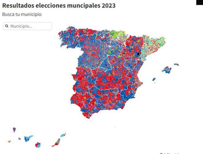 El cambio de color del mapa de España Minuto a minuto