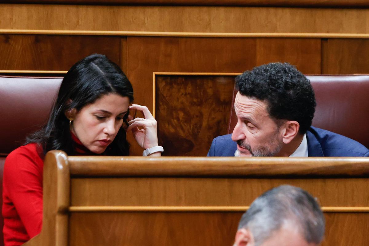Inés Arrimadas y Edmundo Bal durante un pleno en el Congreso de los Diputados.