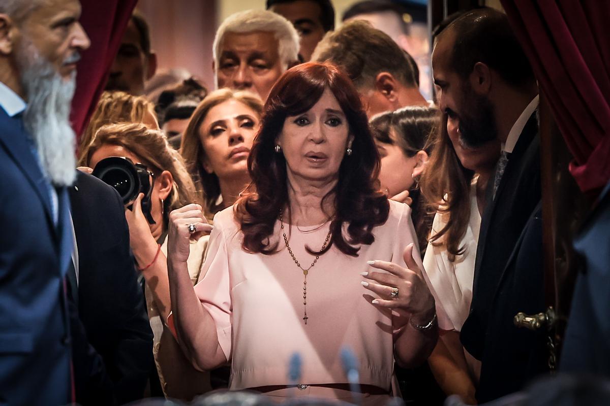  La vicepresidenta de Argentina, Cristina Fernández de Kirchner, es vista hoy durante la sesión de apertura del año parlamentario, en el Congreso de la Nación en Buenos Aires (Argentina).