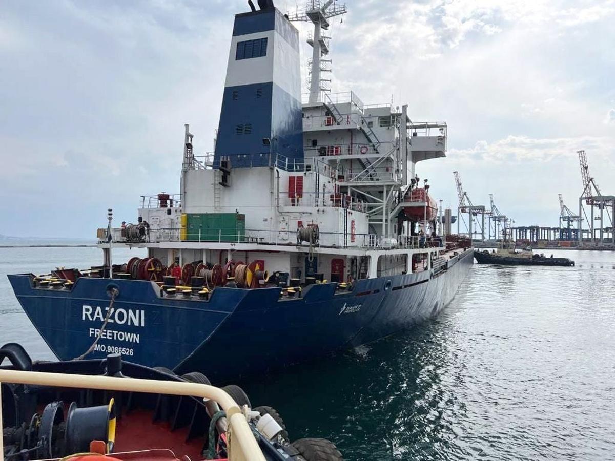 El primer barco con 27.000 toneladas de cereal ucraniano llega a la costa turca