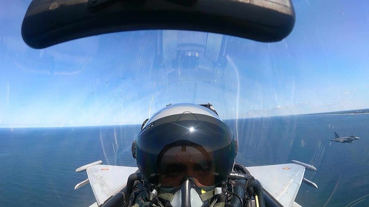 Un piloto español en la operación de patrullaje aereo en los países bálticos