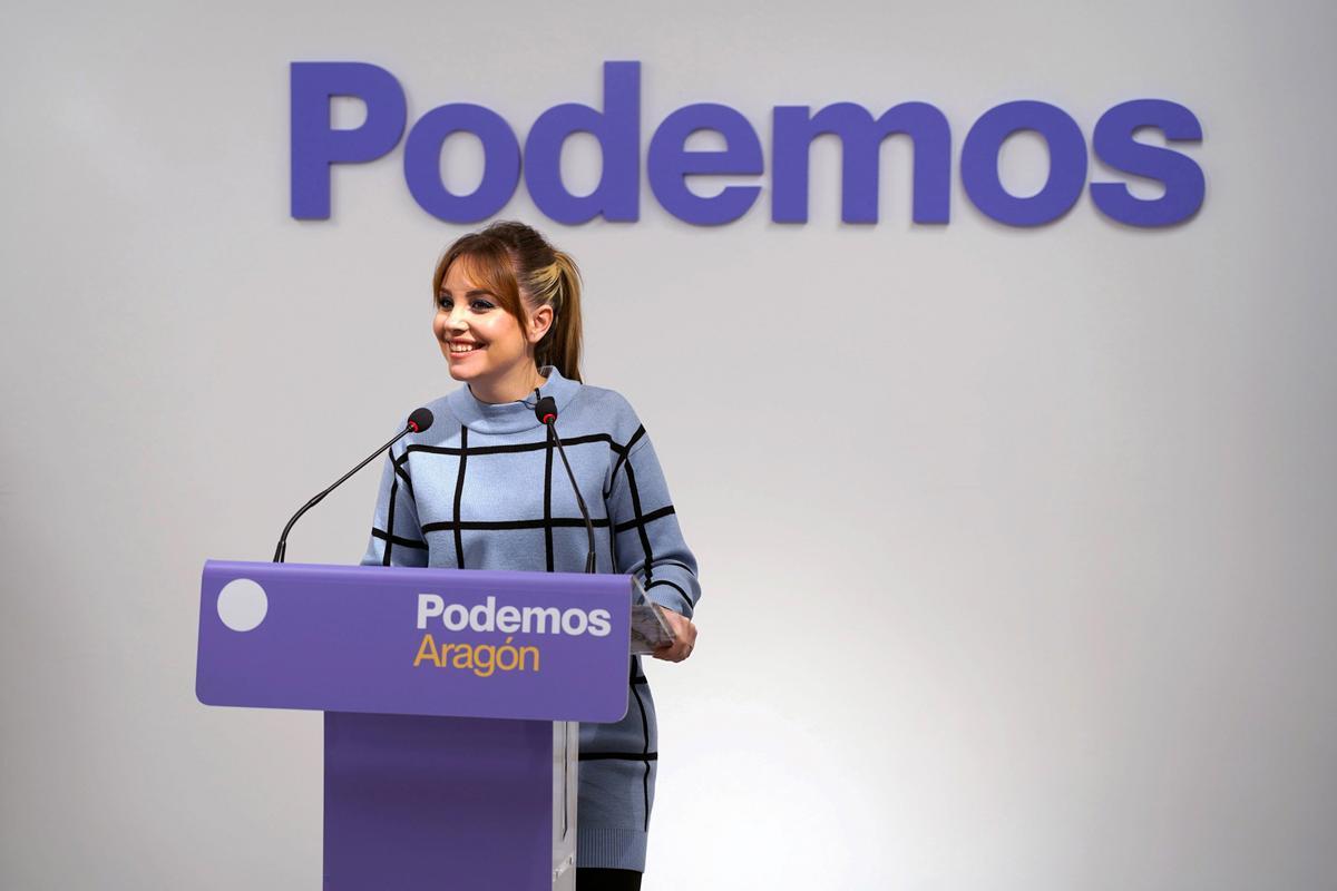 La coordinadora autonómica de Podemos Aragón, Maru Díaz.