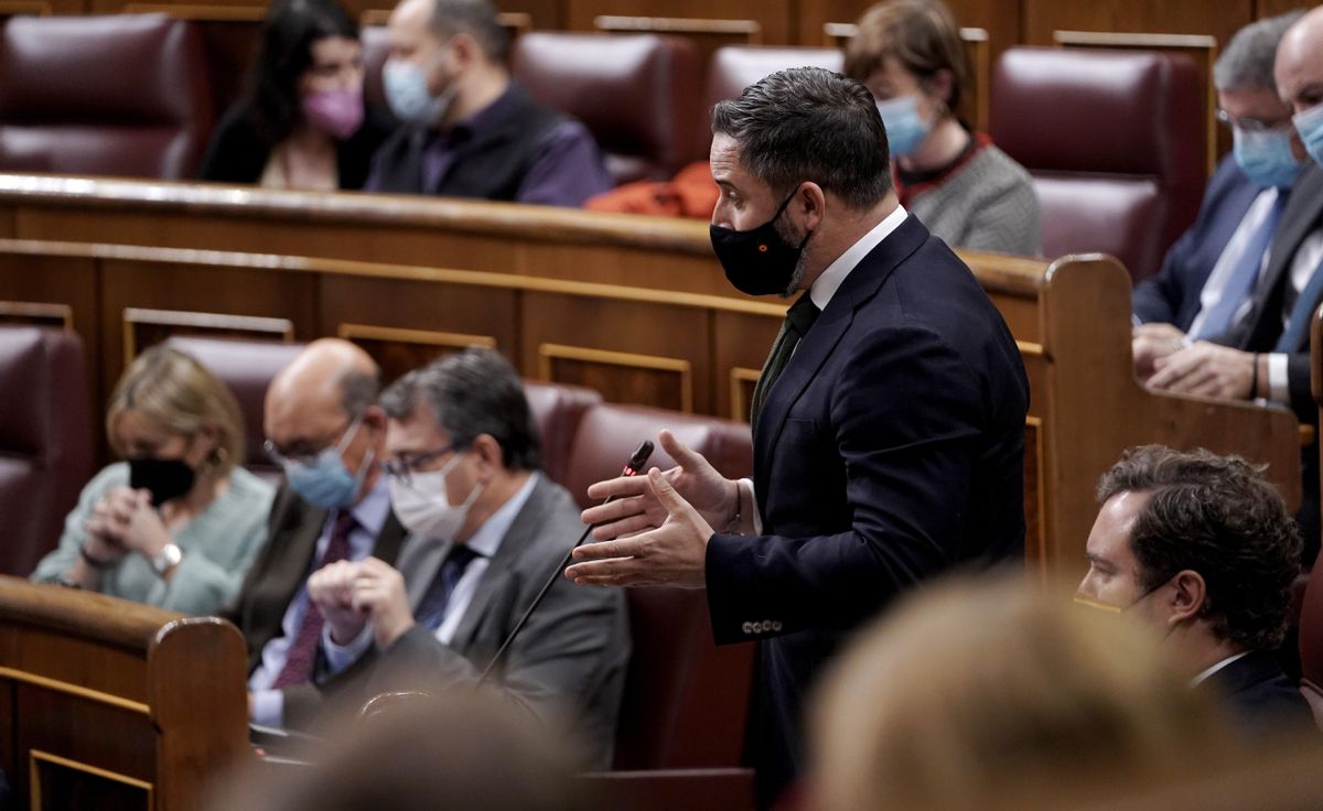 Santiago Abascal en el pleno del Congreso. Santiago Abascal en el pleno del Congreso.