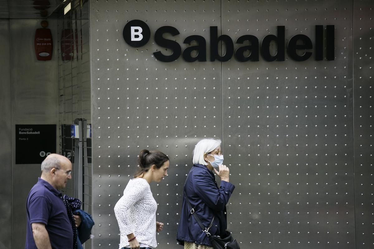 Oficina del banco Sabadell en Barcelona