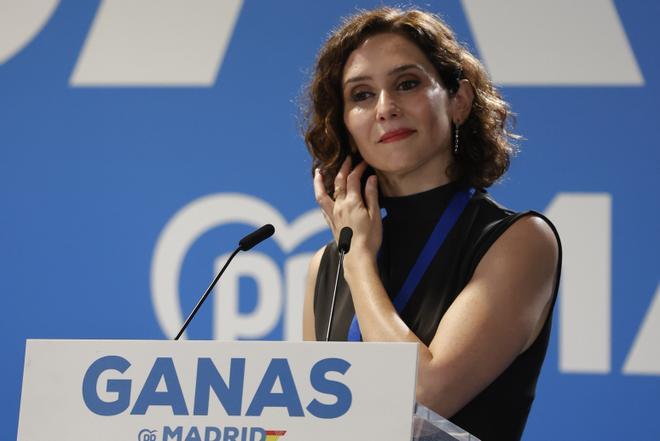 Isabel Díaz Ayuso en el congreso del PP de Madrid.