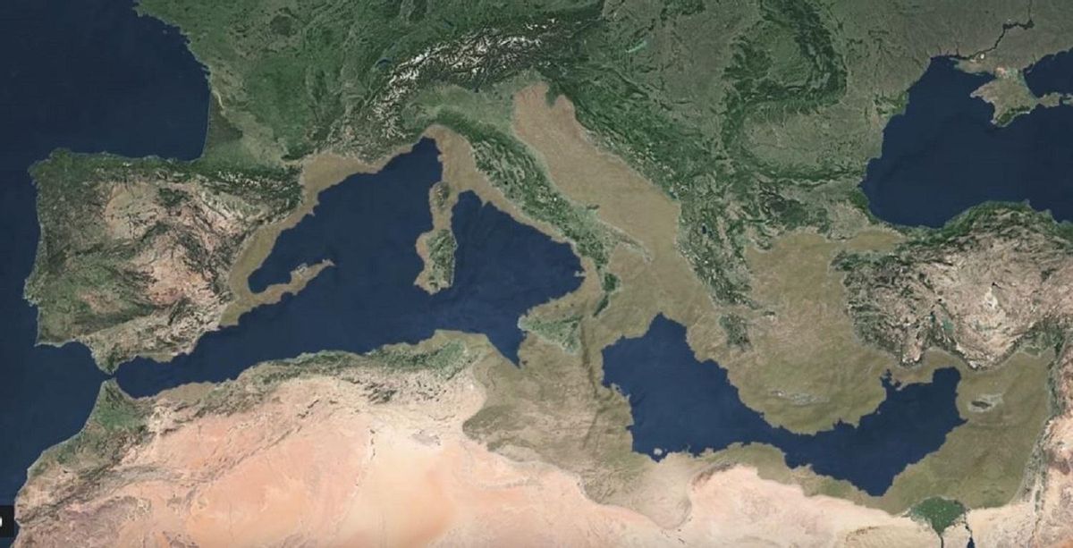 Una gigantesca cascada de 1,5 kilómetros de alto formó el Mediterráneo actual Una gigantesca cascada de 1,5 kilómetros de alto formó el Mediterráneo actual