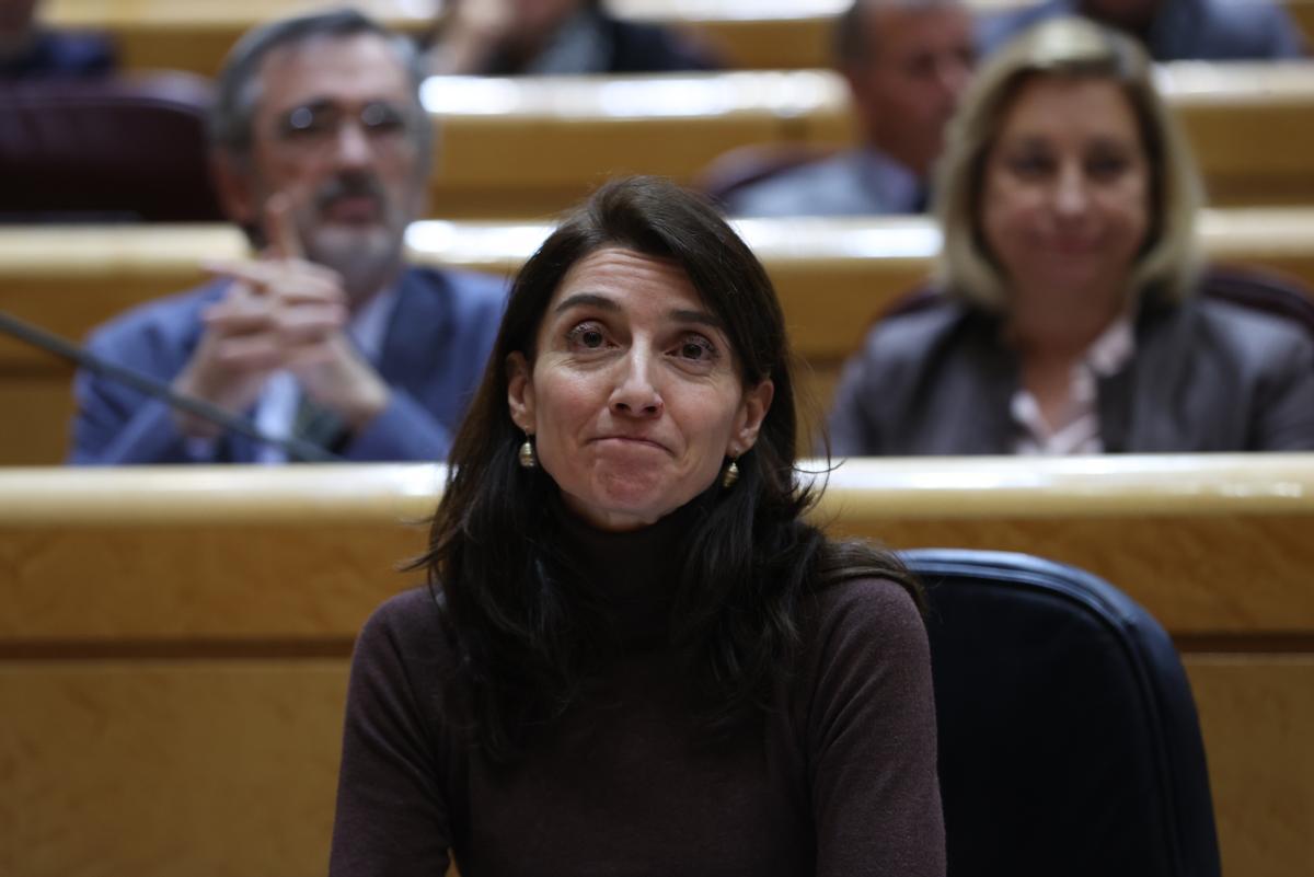 Foto de archivo de la ministra de Justicia, Pilar Llop, durante el pleno del Senado en Madrid este martes. EFE/Kiko Huesca