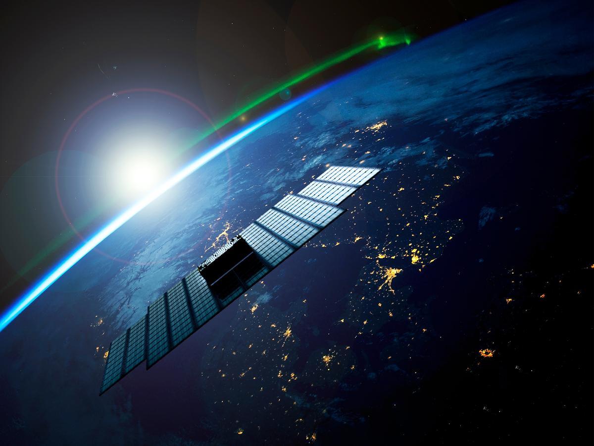 Recreación del satélite Bluewalker del grupo AST SpaceMobile y que utilizará Vodafone España. 