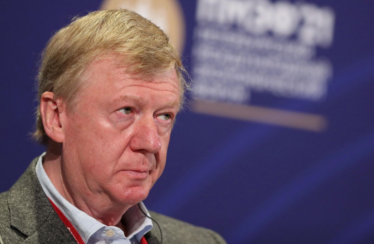Anatoli Chubais, representante presidencial ruso para el desarrollo sostenible, en junio de 2021 en San Petersburgo. Anatoli Chubais, representante presidencial ruso para el desarrollo sostenible, en junio de 2021 en San Petersburgo.
