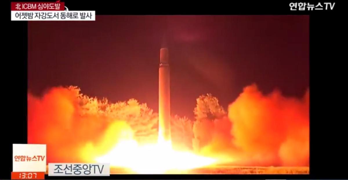 Imagen de archivo de un misil intercontinental lanzado por Corea del Norte.
