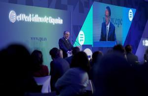 El presidente ejecutivo de Prensa Ibérica, Javier Moll, da un discurso durante el acto de presentación de EL PERIÓDICO DE ESPAÑA. 