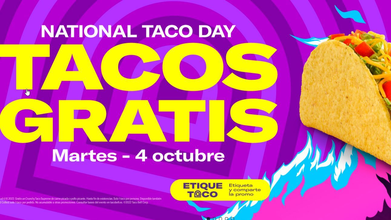Tacos gratis en Taco Bell por el 'National Taco Day' El Periódico de