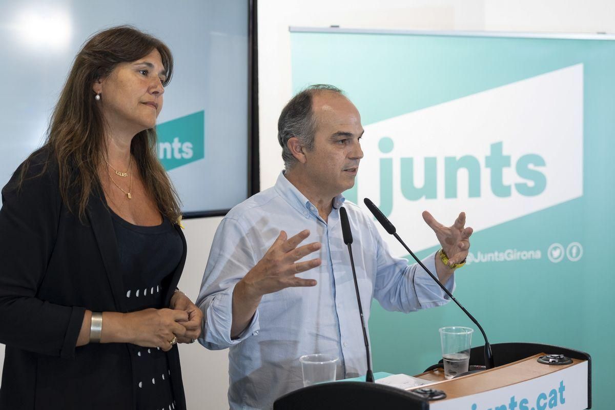 La presidenta de Junts, Laura Borràs, y el secretario general del partido, Jordi Turull. La presidenta de Junts, Laura Borràs, y el secretario general del partido, Jordi Turull.