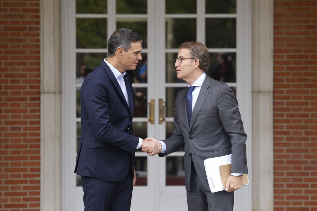 Sánchez y Feijóo se reunieron en Moncloa para tratar la crisis del Poder Judicial. EPC