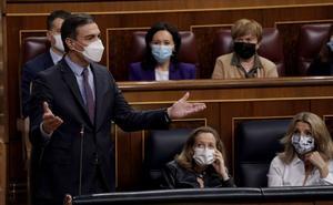 Pedro Sánchez en el Congreso de los Diputados.
