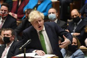 El primer ministro británico, Boris Johnson, interviene ante el Parlamento