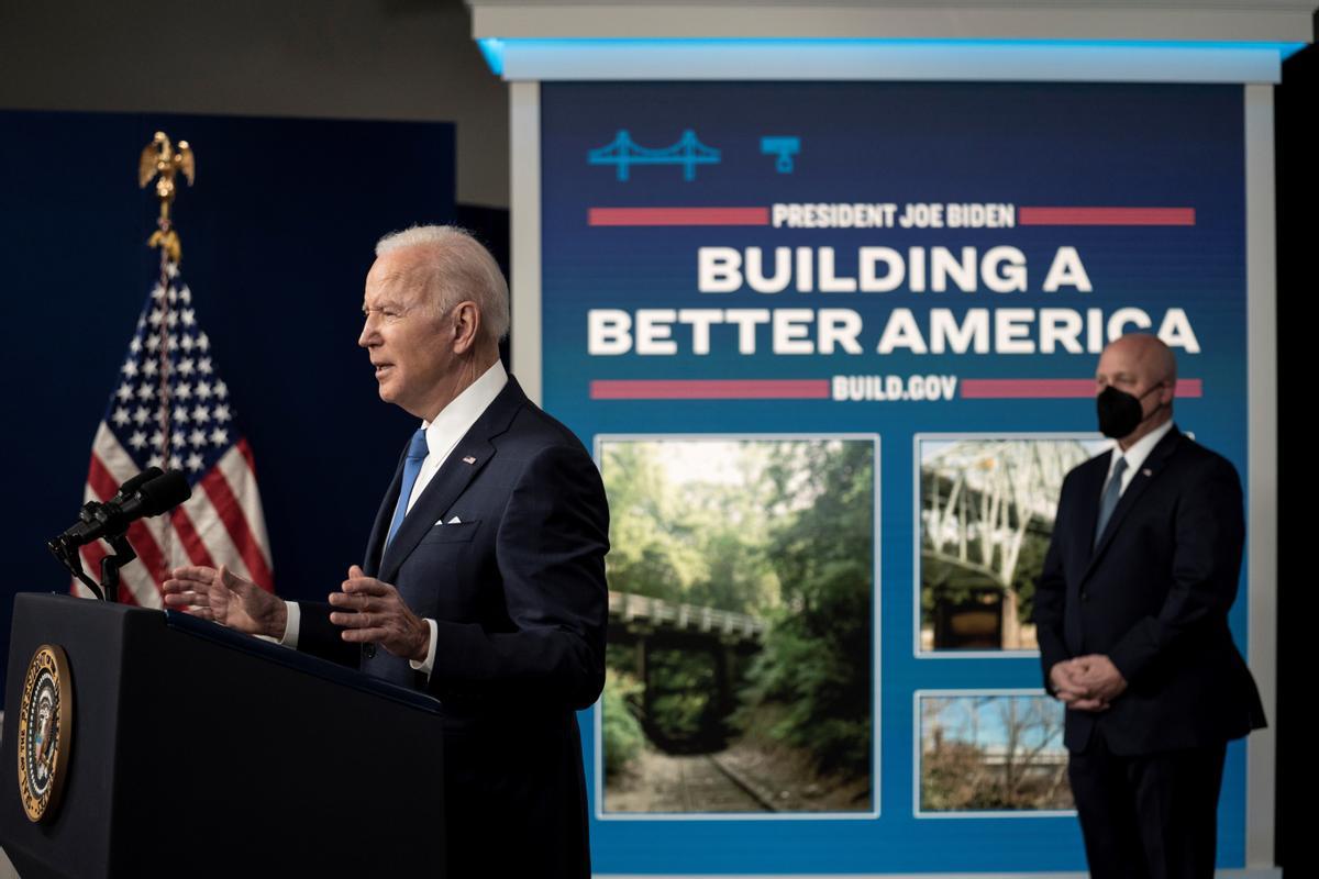 El presidente estadounidense, Joe Biden, da una rueda de prensa