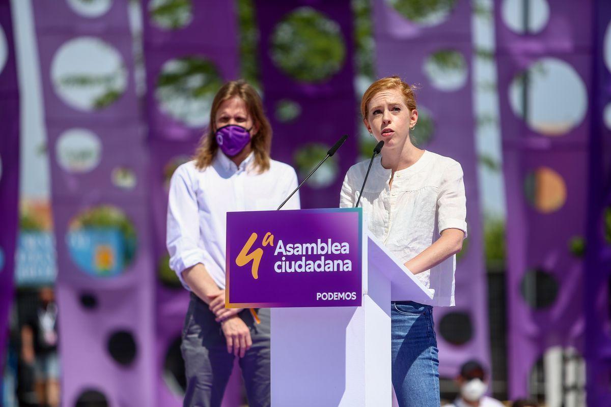 La nueva secretaria de Organización de Podemos, Lilith Verstrynge, durante la celebración de la IV Asamblea Ciudadana Estatal.