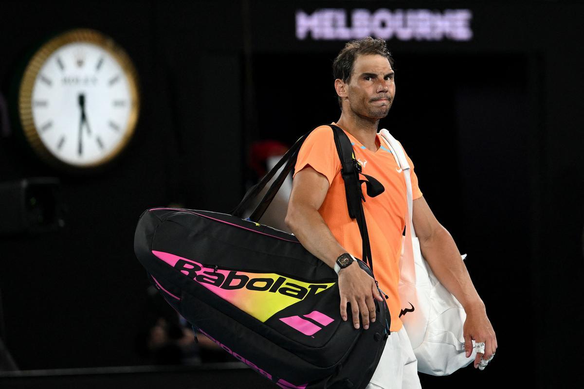 Rafa Nadal, tras ser eliminado en la segunda ronda del Open de Australia.