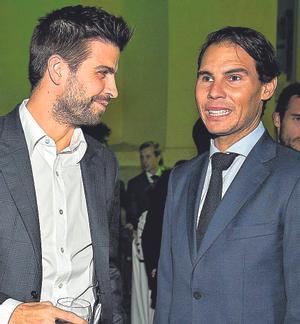 Gerard Piqué y Rafa Nadal en la Copa Davis el año 2019 en Madrid