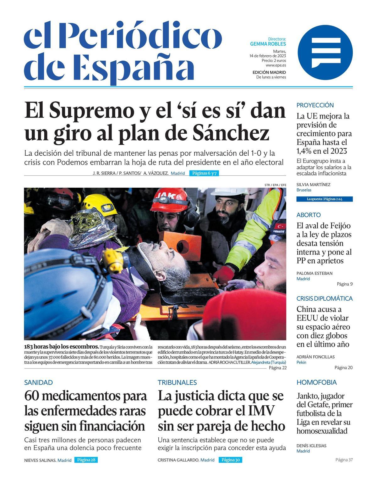 El PeriÓdico De EspaÑa De Hoy Martes 14 De Febrero De 2023 El Periódico De España 5074