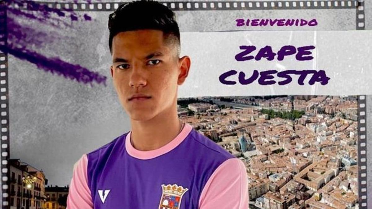 Zape Cuesta, el hijo de Frank de la Jungla, futbolista del Palencia CF