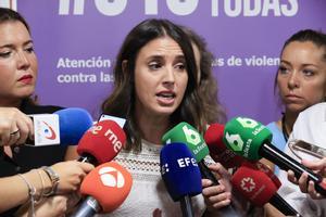 La ministra de Igualdad en funciones, Irene Montero, en una visita institucional. 