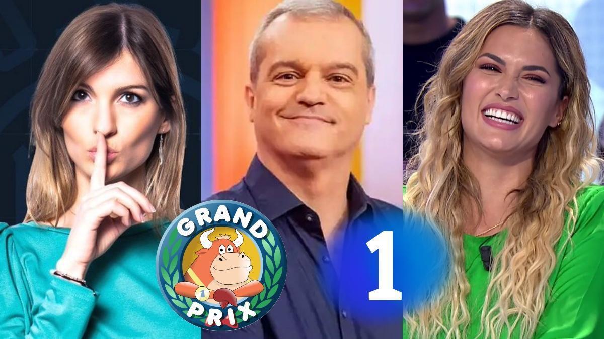 Cristinini, Ramón García y Michelle Calvó, presentadores del nuevo ’Grand Prix’. Cristinini, Ramón García y Michelle Calvó, presentadores del nuevo ’Grand Prix’.
