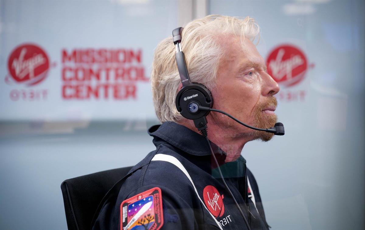 Richard Branson, fundador del grupo Virgin, durante un lanzamiento