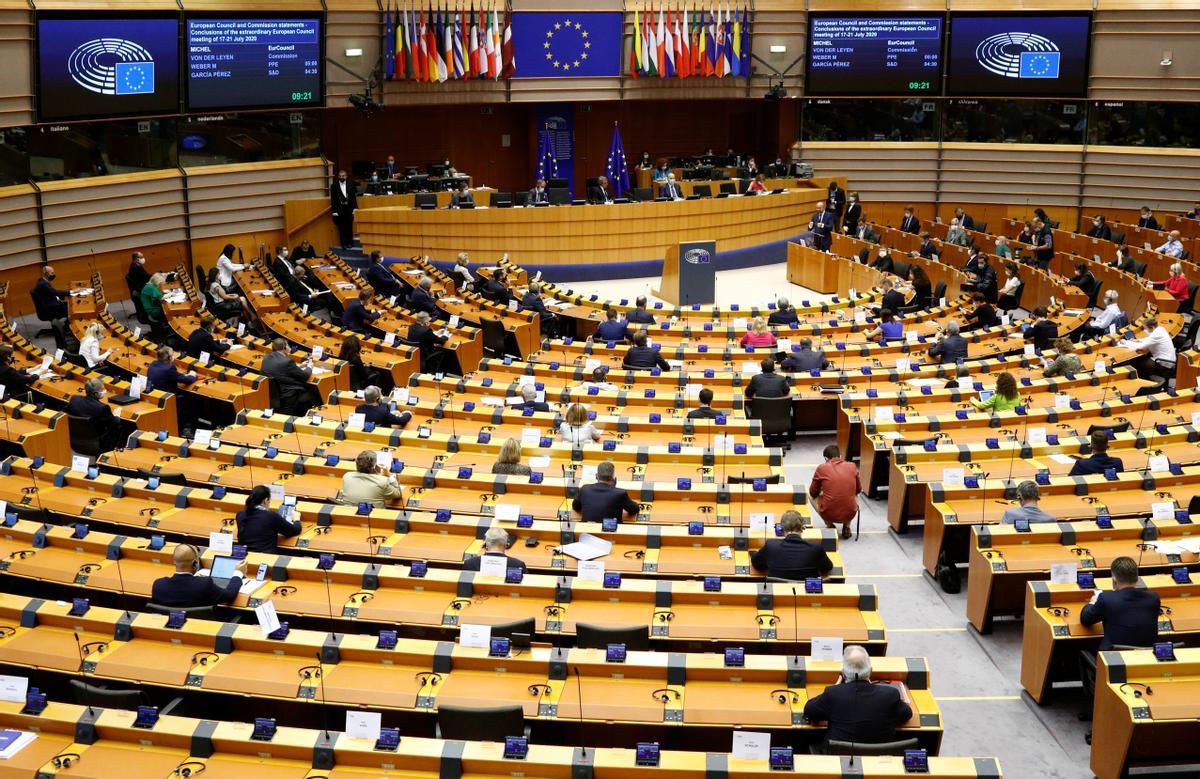 Vista del Parlamento Europeo, durante una sesión plenaria.