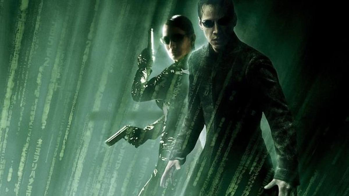 Keanu Reeves y Carrie-Anne Moss, en una imagen promocional de la trilogía original de ’Matrix’.