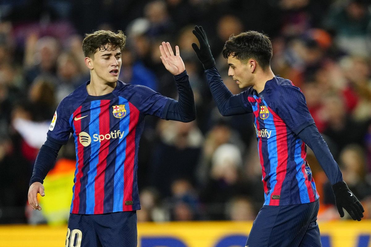 FC Barcelona’s Pedri (R) celebrates after scoring the 1-0 lead during a Spanish LaLiga soccer match between FC Barcelona and Getafe CF at Camp Nou stadium in Barcelona, Spain, 22 January 2023. EFE/ Enric Fontcuberta FC Barcelona’s Pedri (R) celebrates after scoring the 1-0 lead during a Spanish LaLiga soccer match between FC Barcelona and Getafe CF at Camp Nou stadium in Barcelona, Spain, 22 January 2023. EFE/ Enric Fontcuberta