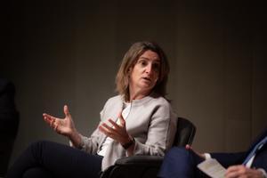  La vicepresidenta tercera y ministra para la Transición Ecológica, Teresa Ribera, interviene en la clausura de la segunda edición de las jornadas React, en el Disseny Hub Barcelona. 