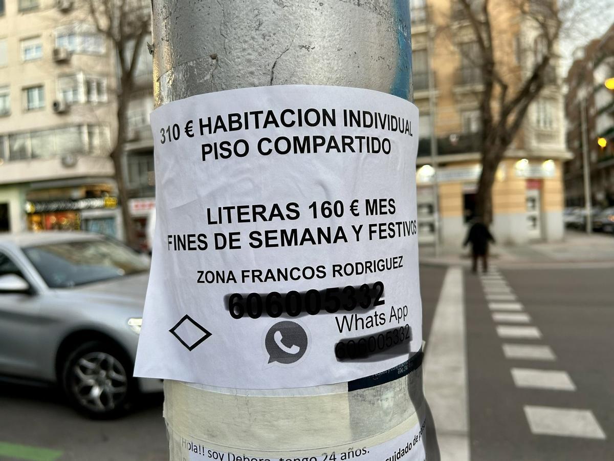 Se alquilan literas por 160 euros al mes en Madrid: "Es para compartir gastos"