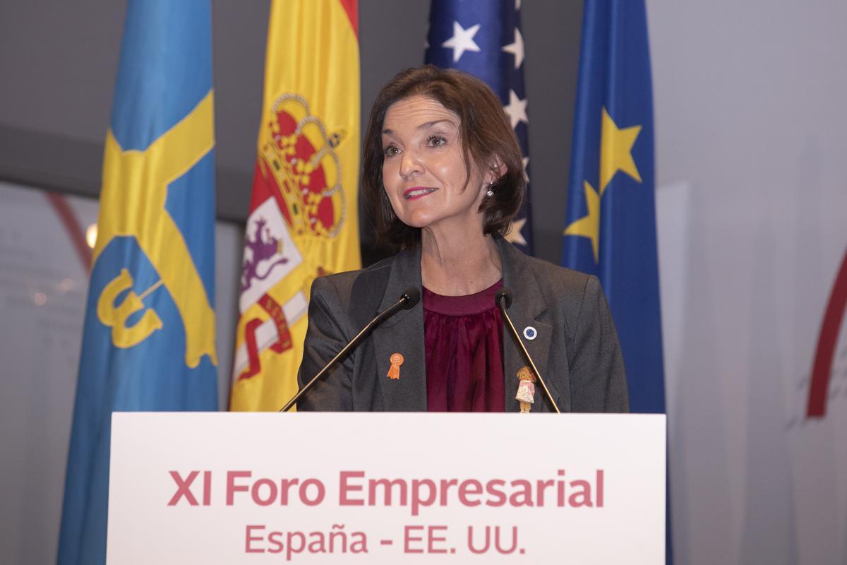 La ministra de Industria, Comercio y Turismo, Reyes Maroto, participa en el Foro Empresarial España-Estados Unidos en Oviedo 