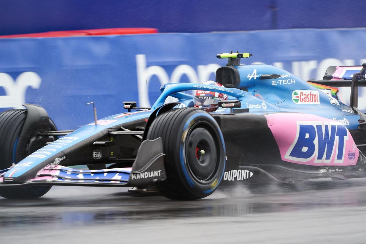 Montreal (Canada), 18/06/2022.- French Formula One driver Esteban Ocon of Alpine F1 Team steers his car during the third practice session to the Canada Formula One Grand Prix at the Gilles Villeneuve circuit in Montreal, Canada, 18 June 2022. The Formula One Grand Prix of Montreal will take place on 19 June 2022. (Fórmula Uno) EFE/EPA/ANDRE PICHETTE