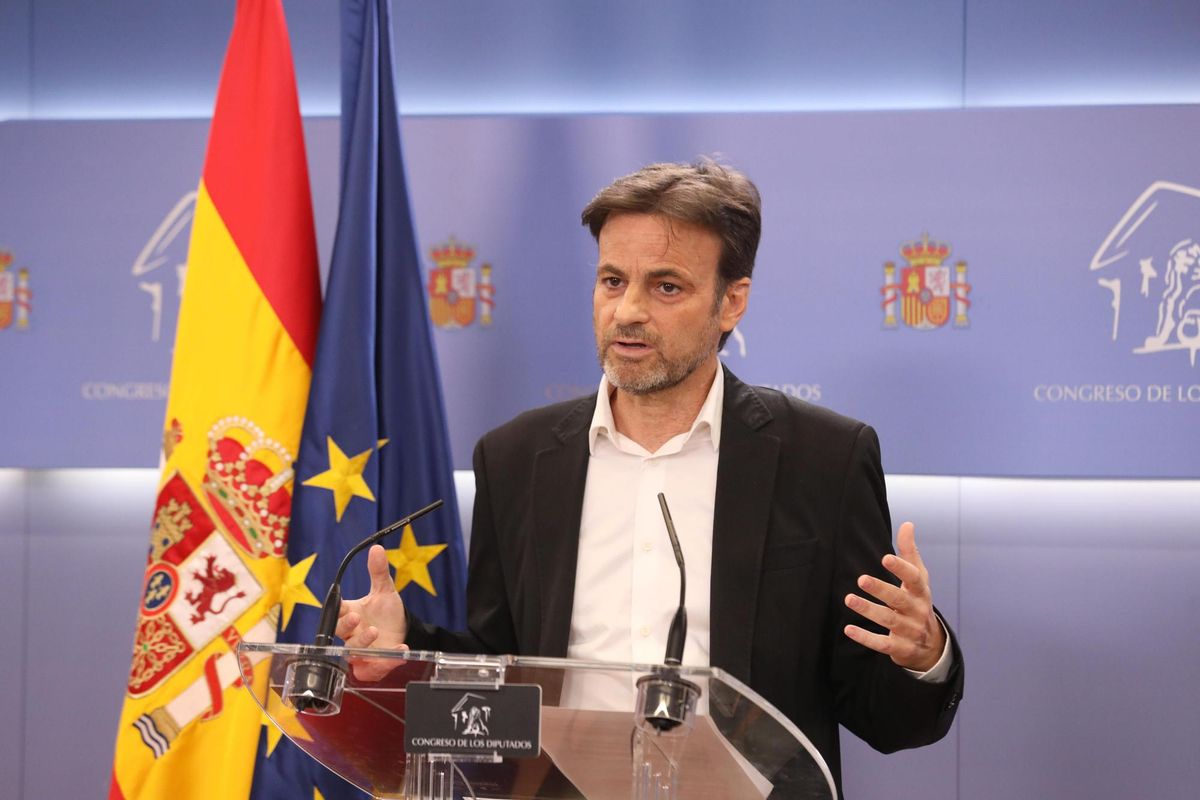 El presidente del grupo confederal Unidas Podemos-En Comú Podem-Galicia en Común, Jaume Asens, en el Congreso. El presidente del grupo confederal Unidas Podemos-En Comú Podem-Galicia en Común, Jaume Asens, en el Congreso.