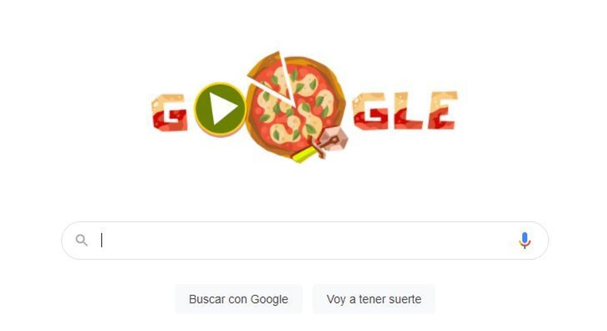Google homenajea la pizza con un divertido 'doodle'