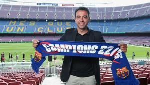 Xavi, en la imagen con la bufanda.