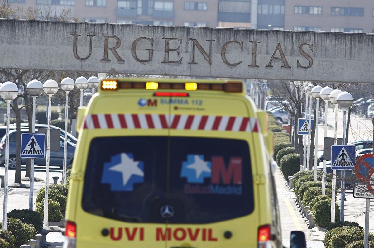 Una ambulancia de Urgencias en Madrid. 