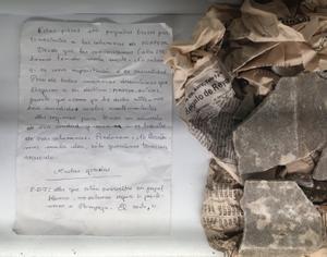 Carta de uno de los españoles afectados por la ’maldición’ de Pompeya.