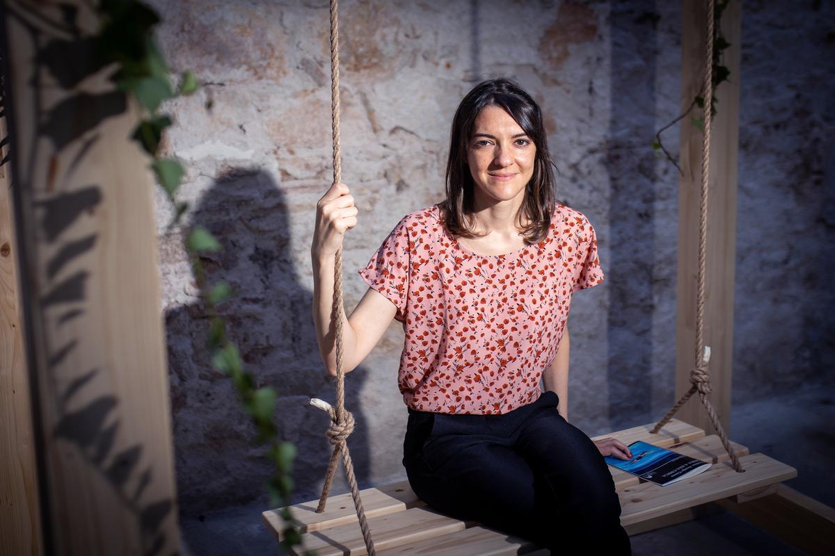 La escritora madrileña, en la presentación del premio, este miércoles en el espacio Casa Rius, Barcelona.