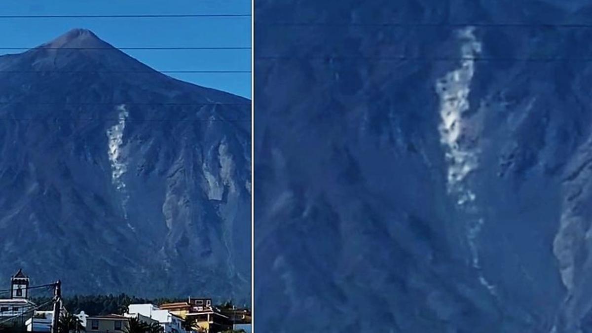 El derrumbe en El Teide no está relacionado con la sismicidad reciente: "Cualquier soplo de viento es más fuerte"