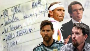 La libreta de los ladrones que robaban en chalets de famosos: "Rafael Nadal, Messi, Aznar, Pablo Iglesias..."