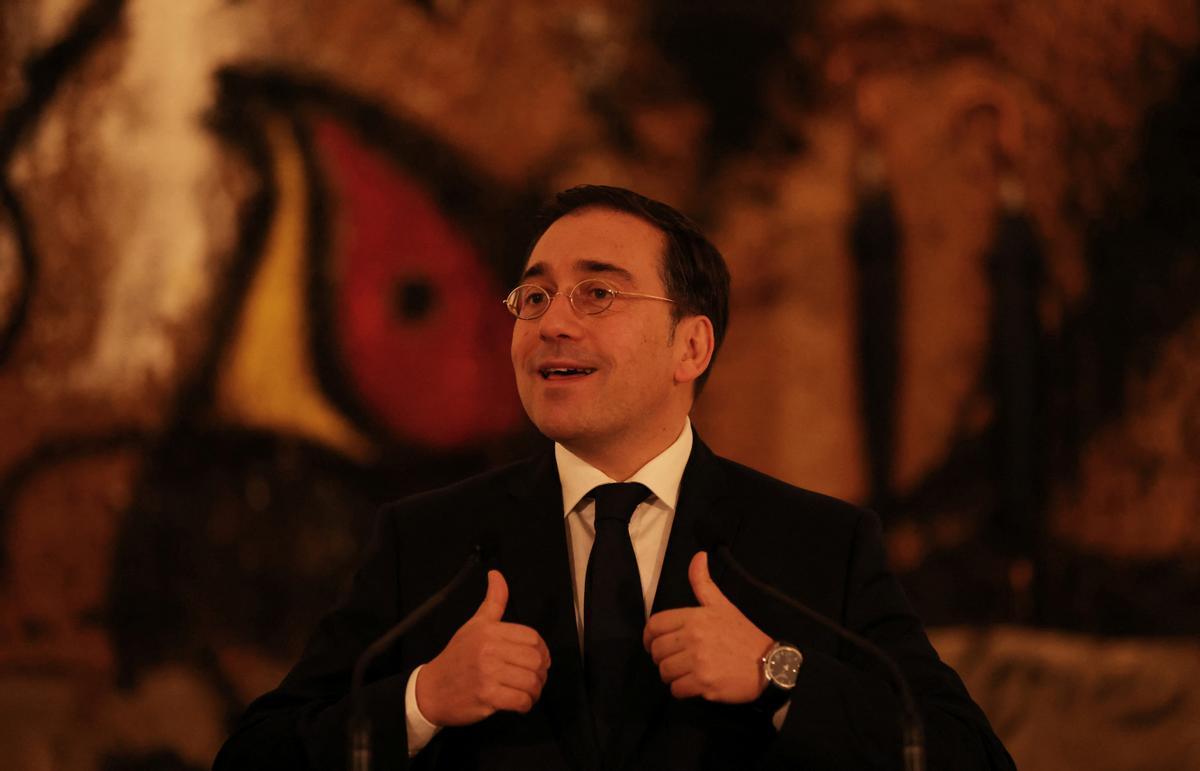 José Manuel Albares durante su intervención en el Foro de la Unión del Mediterráneo.
