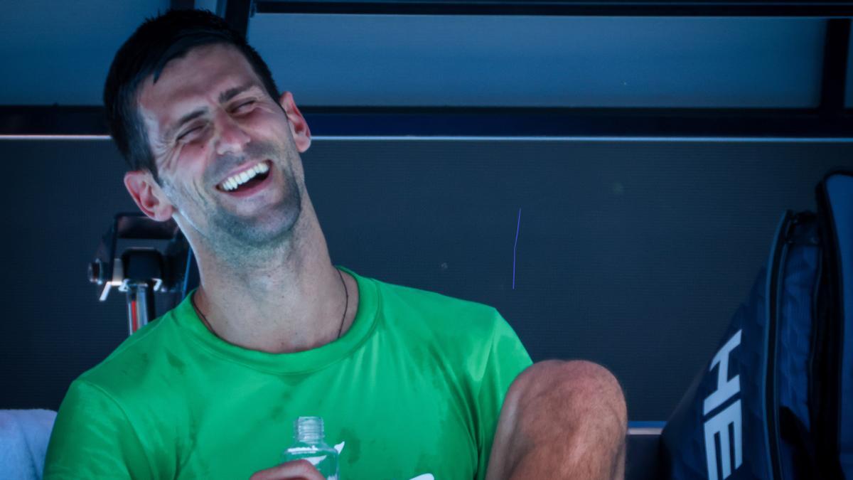 El tenista serbio Novak Djokovic durante una sesión de entrenamiento en Australia