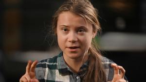 La activista climática Greta Thunberg durante la entrevista con la BBC