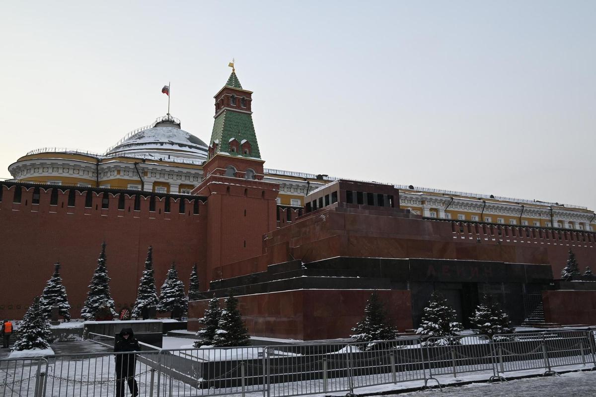 Vista del mausoleo de Lenin en Moscú.