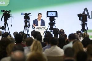 El presidente de la Junta en funciones y líder del PP andaluz, Juanma Moreno.