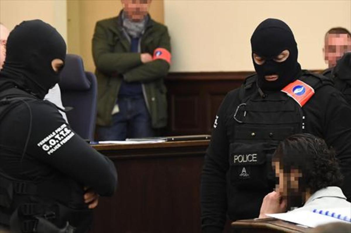 Salah Abdeslam durante su juicio, en Bruselas.